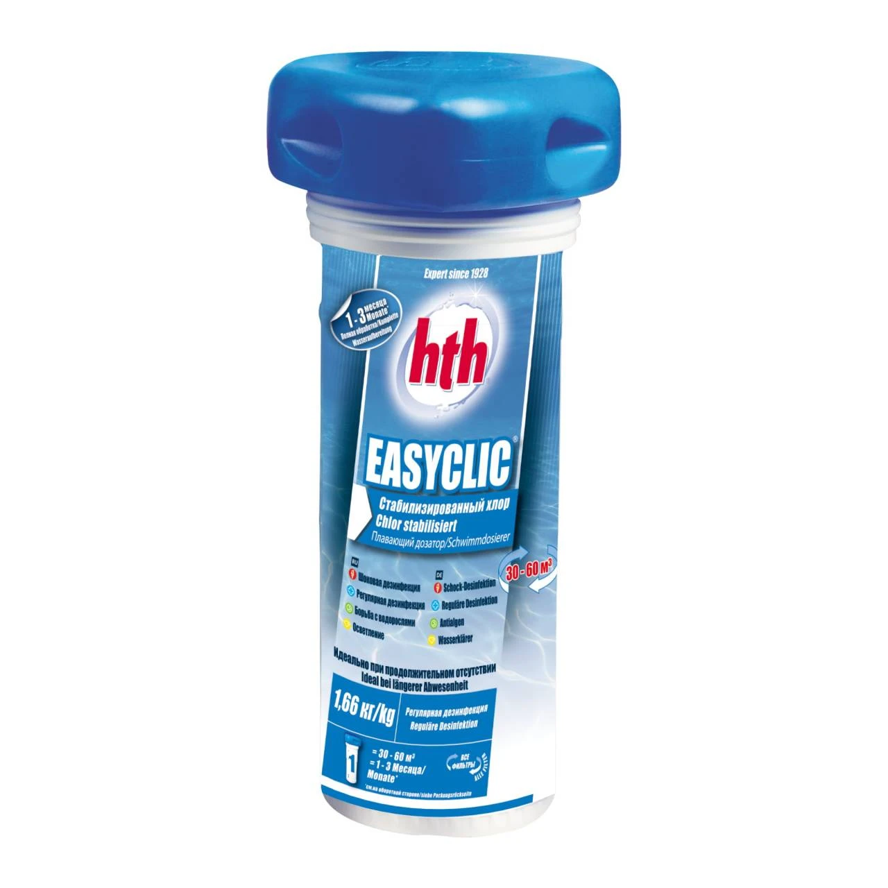 1,66 Kg - Hth® EASYCLIC Komplette Wasseraufbereitung 3 1,66 Kg - Hth® EASYCLIC Komplette Wasseraufbereitung