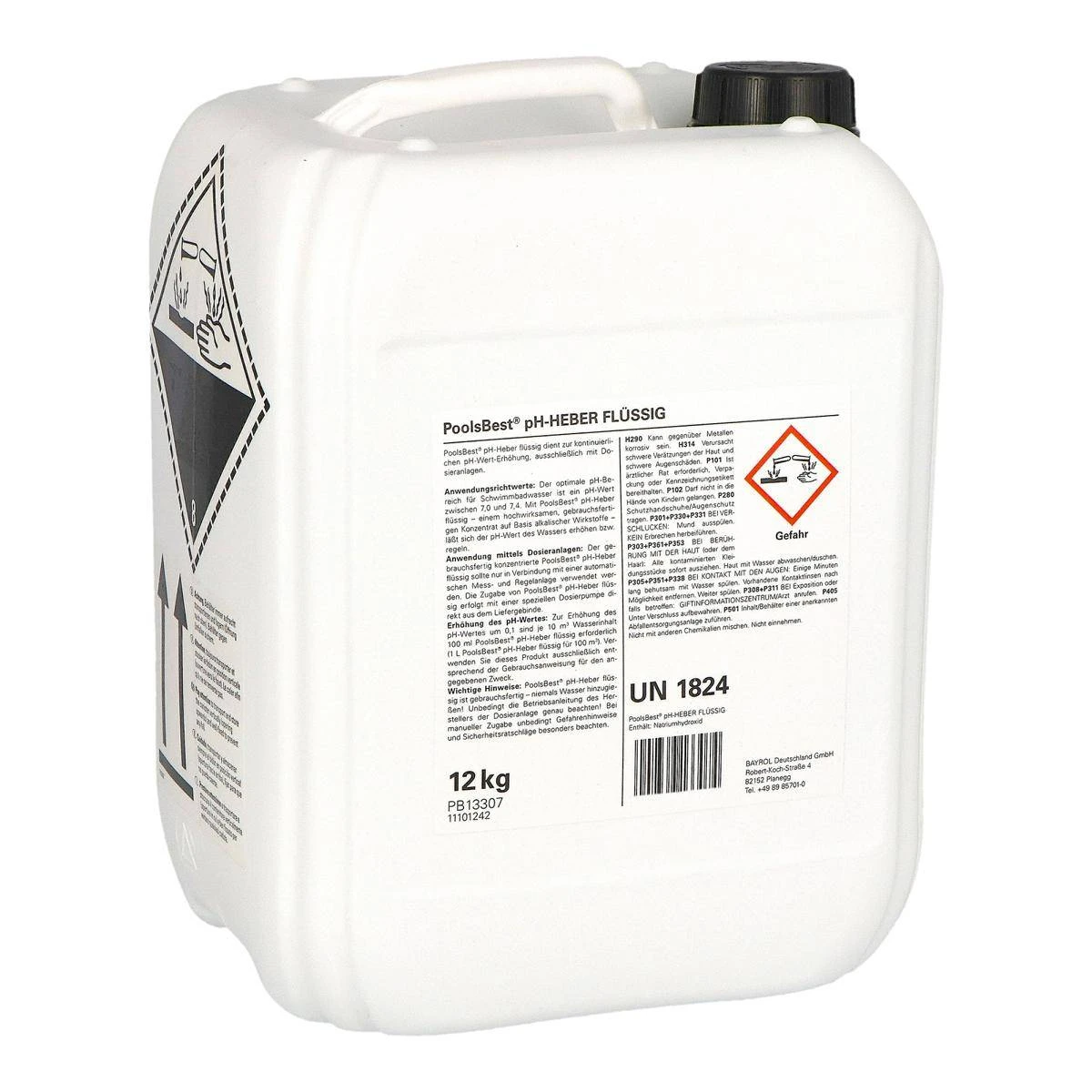 12 Kg - PoolsBest® PH-Heber Flüssig 30%ig 4 12 Kg - PoolsBest® PH-Heber Flüssig 30%ig – Bild 2
