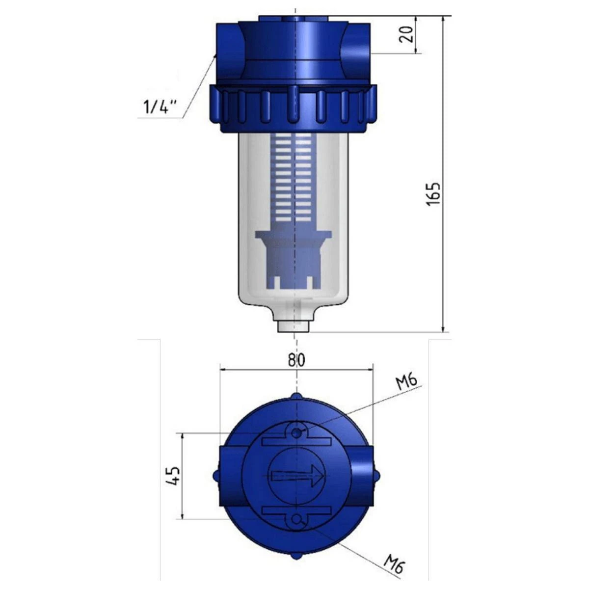 Filter F20, ¼", Ohne Zubehör 4 Filter F20, ¼", Ohne Zubehör – Bild 2