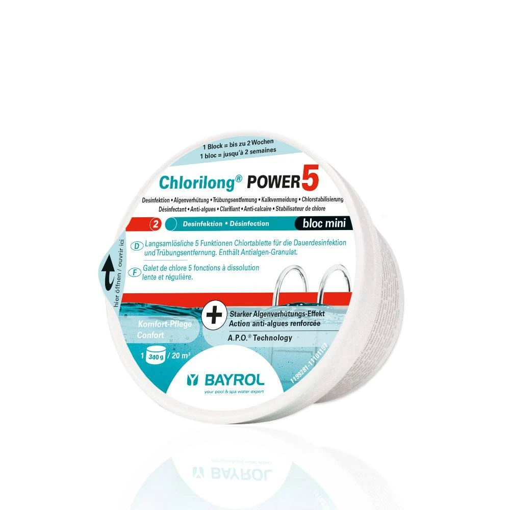 340g - BAYROL Chlorilong Power 5 Bloc Mini 3 340g - BAYROL Chlorilong Power 5 Bloc Mini