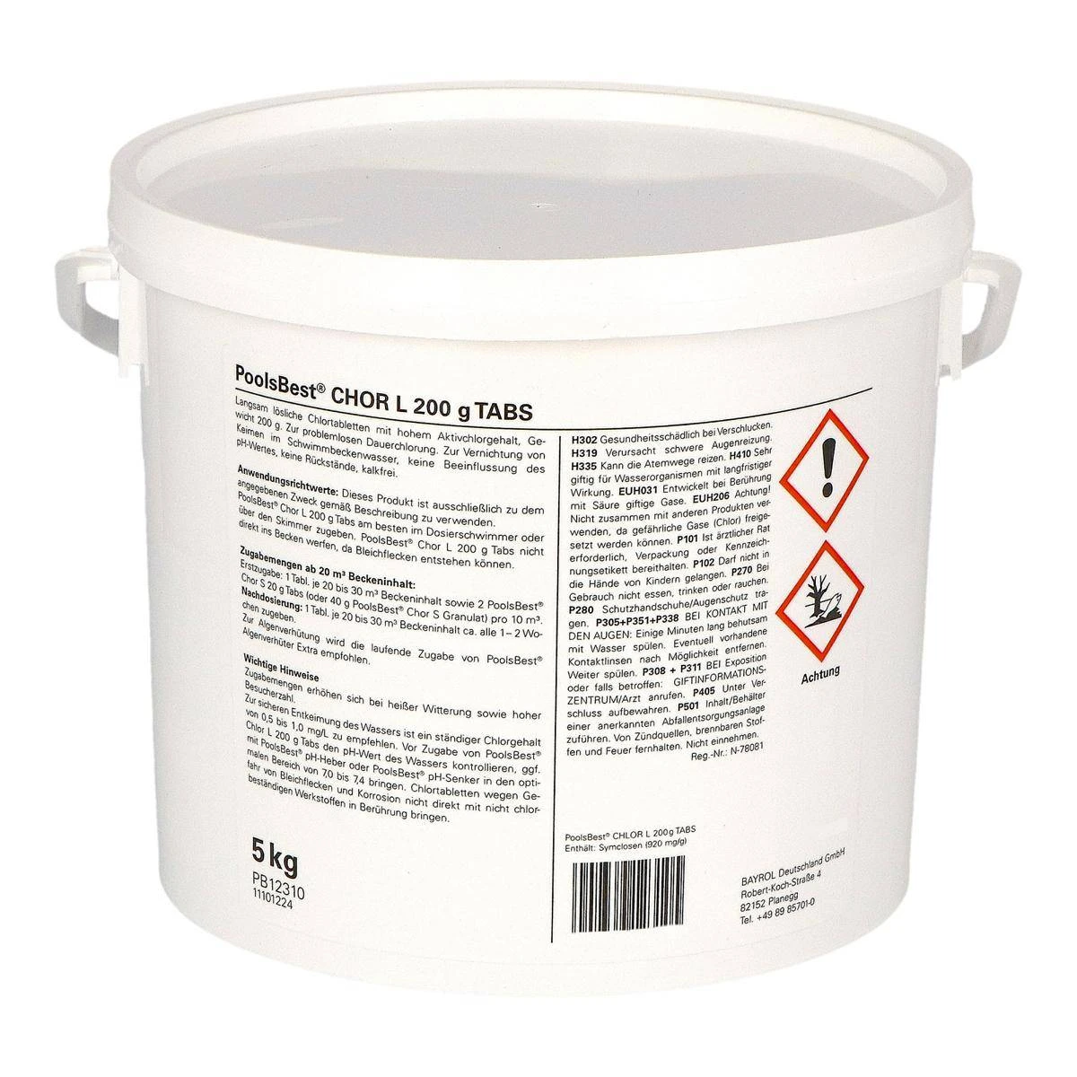 5 Kg - PoolsBest® Chlor L 200g Tabletten 92% Aktivchlor Langsamlöslich 4 5 Kg - PoolsBest® Chlor L 200g Tabletten 92% Aktivchlor Langsamlöslich – Bild 2