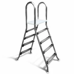 Hochbeckenleiter Edelstahl CLASSIC 120/120 - 2 X 4 Stufen