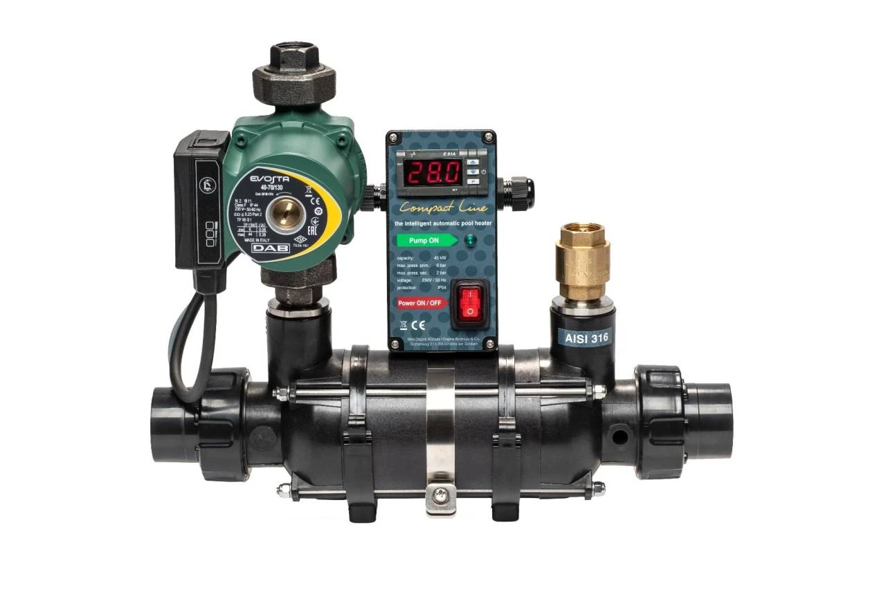 Wärmetauscher Daprà D-KWT Compact Line Mit Titanwellrohr 3 Wärmetauscher Daprà D-KWT Compact Line Mit Titanwellrohr