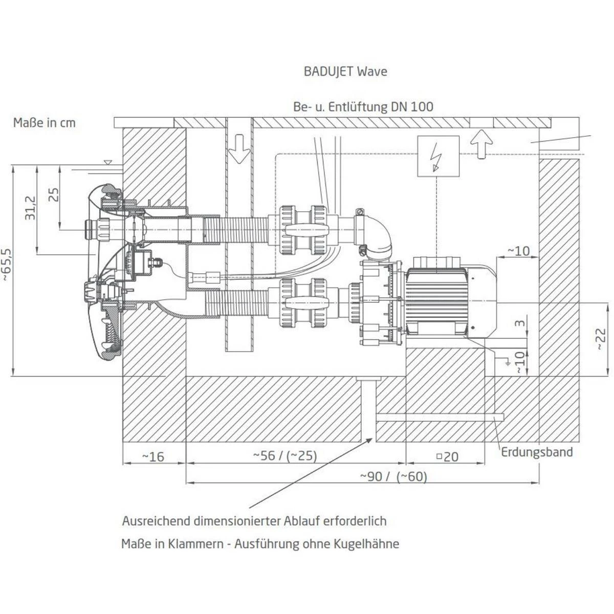 BADU JET Wave 2,2 KW Multicolor LED Fertigmontagesatz - 54m³ /h - 230V 5 BADU JET Wave 2,2 KW Multicolor LED Fertigmontagesatz - 54m³ /h - 230V – Bild 3