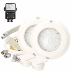 OKU Unterwasserscheinwerfer - 20W LED Kaltweiß - Inkl. Sicherheitstrafo - SET 2