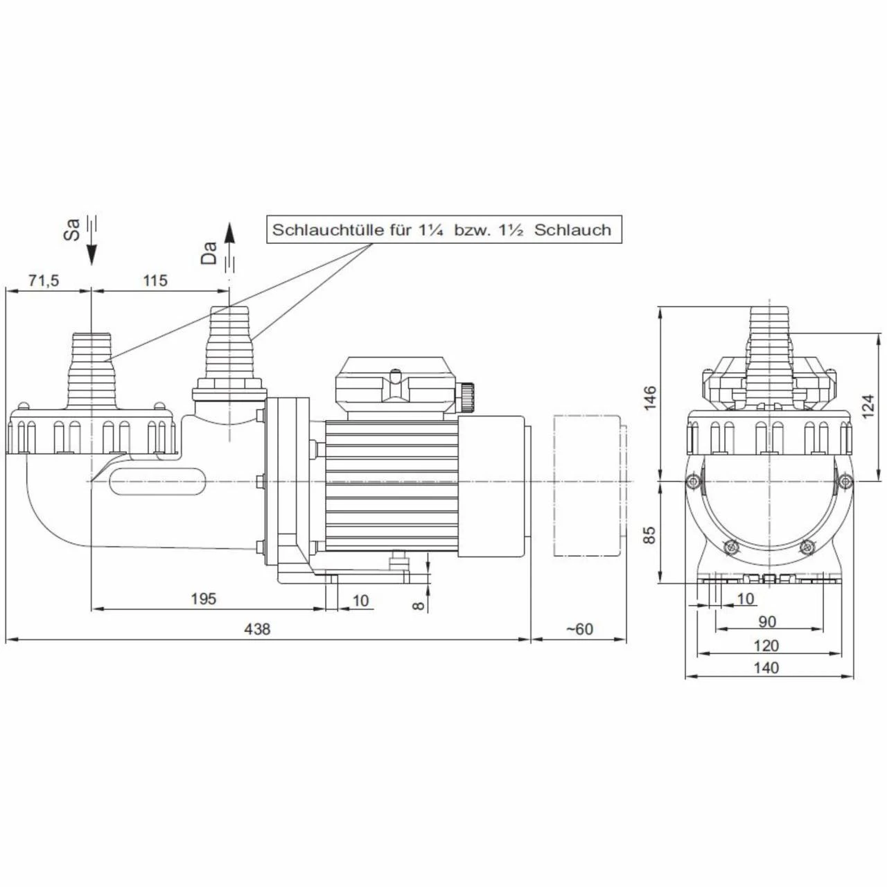 AQUA Splash II 4 - Filterpumpe 4m³/h Bis 20m³ Wasserinhalt 4 AQUA Splash II 4 - Filterpumpe 4m³/h Bis 20m³ Wasserinhalt – Bild 2