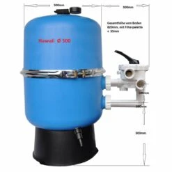 Sandfilteranlage Hawaii Ø 500mm Mit Badu Eco Touch Pro -Pool-Chlor-Shop filterbehaelter hawaii aus glasfaser kunststoff 500mm 040 8677690 1280x1280