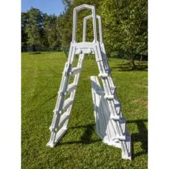 GRE Premium Sicherheitsleiter Aus HDPE Für Aufstellpools - Für Beckenhöhe 120cm - 132cm -Pool-Chlor-Shop gre sicherheitsleiter LP4L aufstellbecken HDPE 3 1280x1280