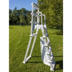 GRE Premium Sicherheitsleiter Aus HDPE Für Aufstellpools - Für Beckenhöhe 120cm - 132cm -Pool-Chlor-Shop gre sicherheitsleiter LP4L aufstellbecken HDPE 4 1280x1280