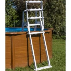 GRE Premium Sicherheitsleiter Aus HDPE Für Aufstellpools - Für Beckenhöhe 120cm - 132cm -Pool-Chlor-Shop gre sicherheitsleiter LP4L aufstellbecken HDPE 6 1280x1280