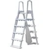 GRE Premium Sicherheitsleiter Aus HDPE Für Aufstellpools - Für Beckenhöhe 120cm - 132cm -Pool-Chlor-Shop gre sicherheitsleiter LP4L aufstellbecken HDPE front 1280x1280