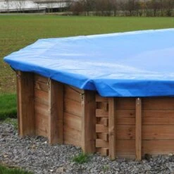 GRE Winterabdeckplane 580g/m² Für Echtholz Rechteckbecken Orange