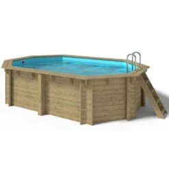 OKU Holzpool-Set EMOTION-FUN Oval 486 Cm X 336 Cm - Höhe 120 Cm