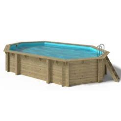 OKU Holzpool-Set EMOTION-FUN Oval 657 Cm X 407 Cm - Höhe 120 Cm