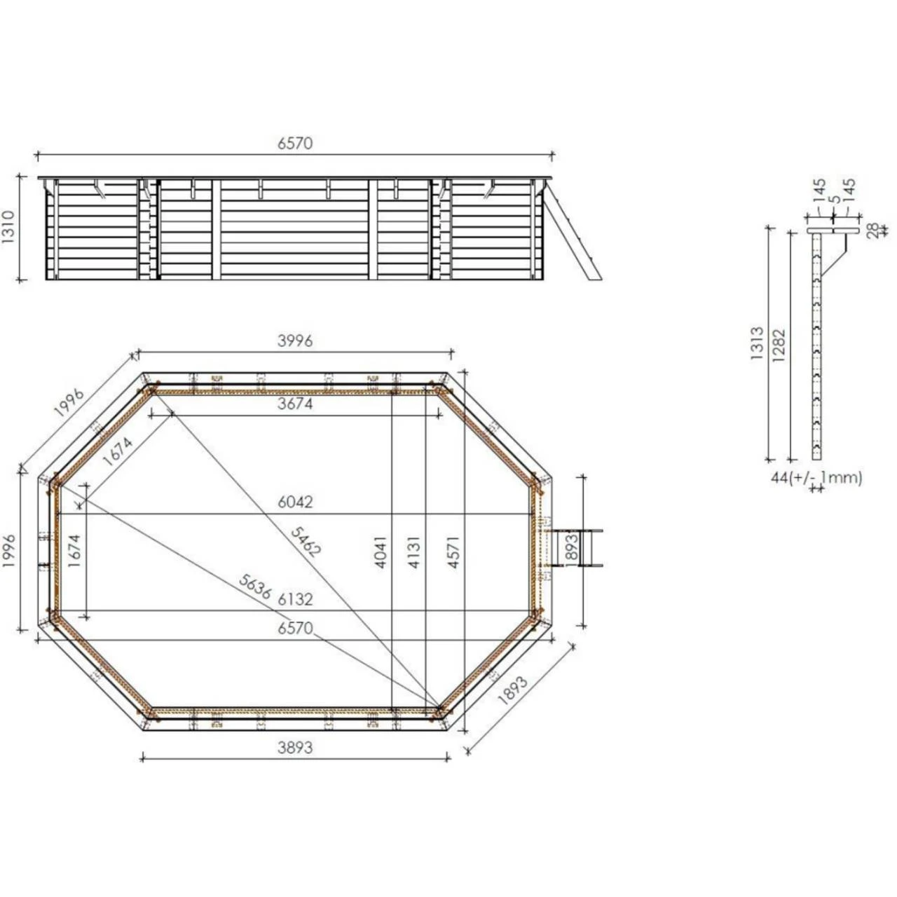 OKU Holzpool-Set EMOTION-FUN Oval 657 Cm X 457 Cm - Höhe 131 Cm 6 OKU Holzpool-Set EMOTION-FUN Oval 657 Cm X 457 Cm - Höhe 131 Cm – Bild 4