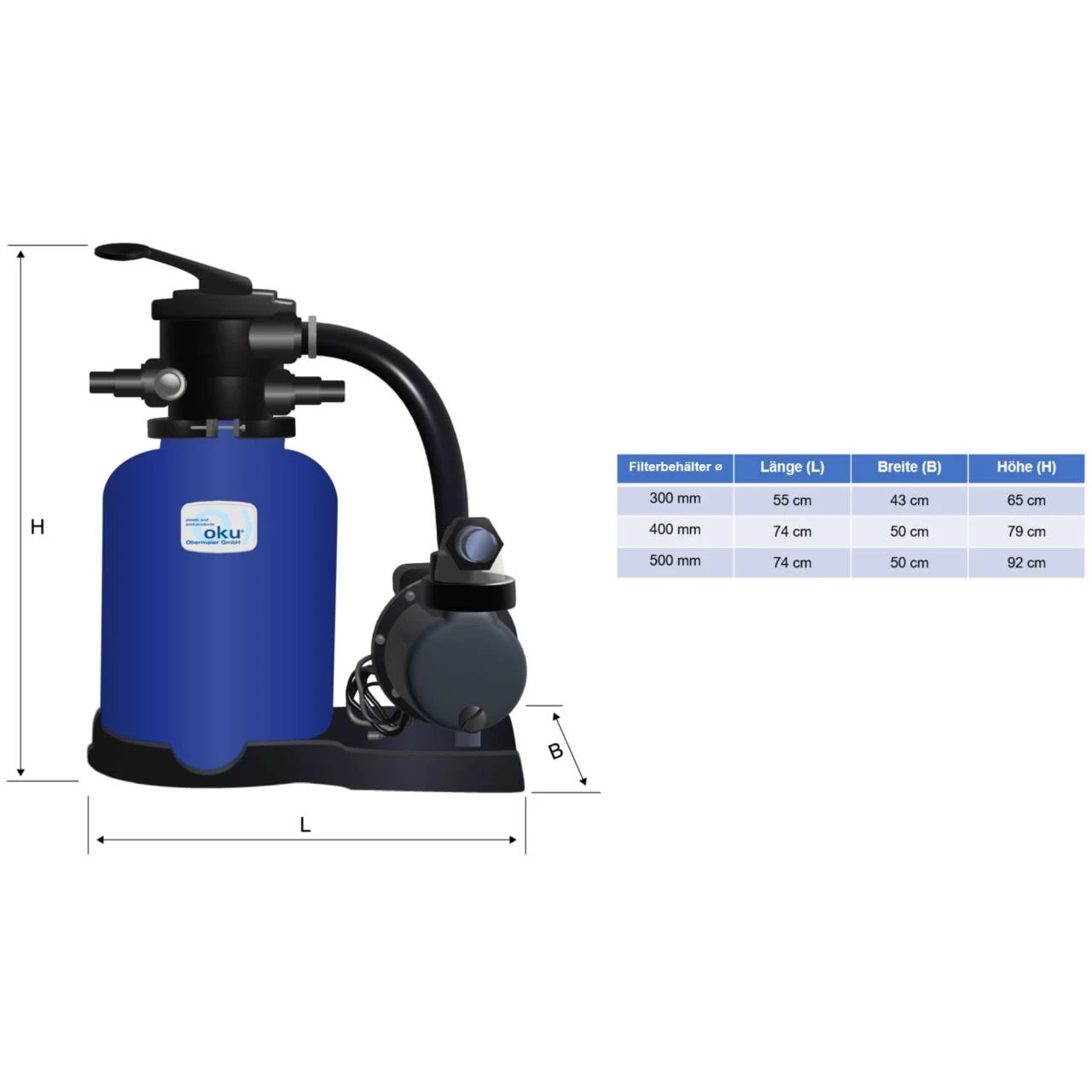 Sandfilteranlage ECO Ø 400mm Mit SPS-100-1 Pumpe 8m³/h Bis 48m³ 4 Sandfilteranlage ECO Ø 400mm Mit SPS-100-1 Pumpe 8m³/h Bis 48m³ – Bild 2