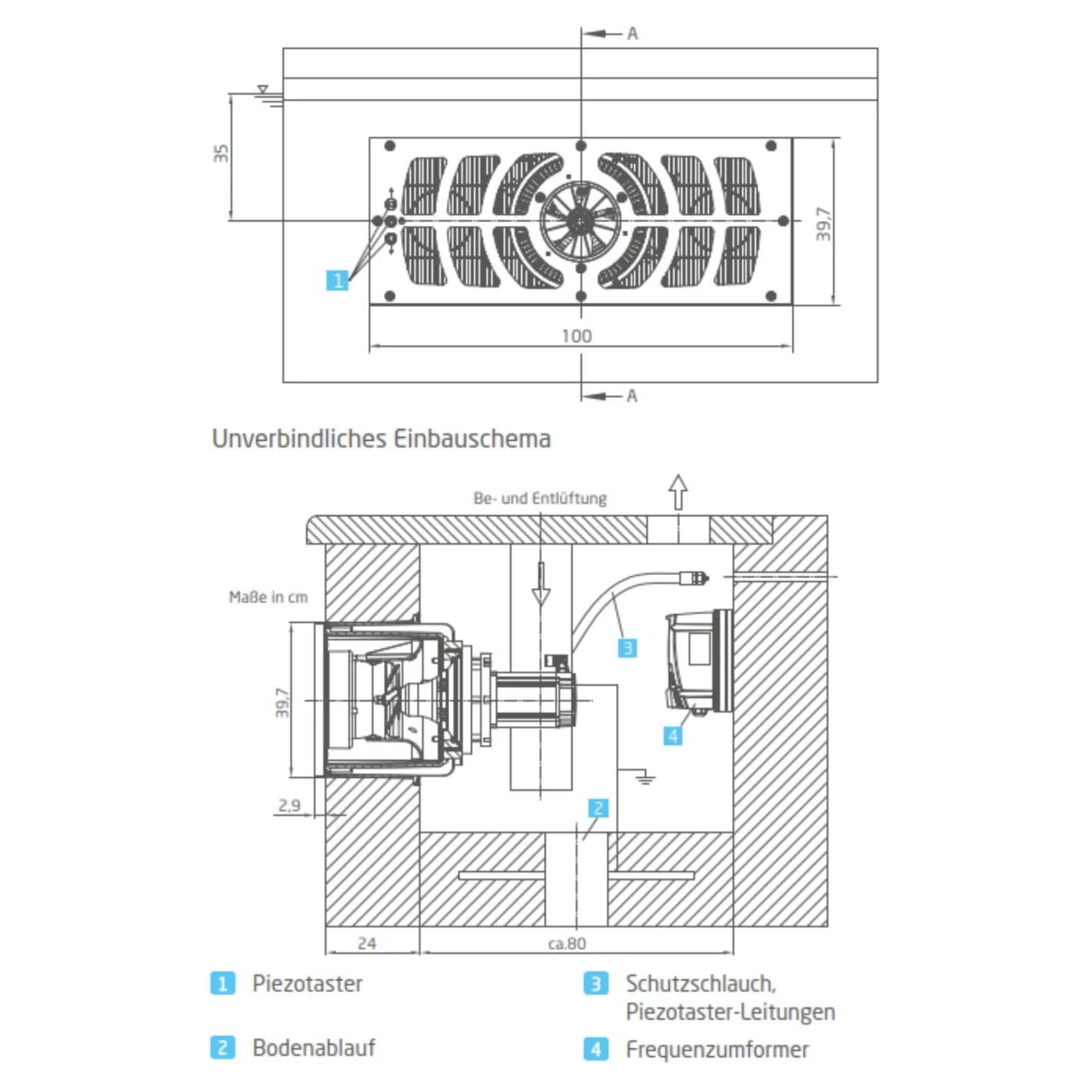 Gegenstromanlage BADU JET Turbo Montagesatz Design 2 - 250m³ / H - 230V 4 Gegenstromanlage BADU JET Turbo Montagesatz Design 2 - 250m³ / H - 230V – Bild 2