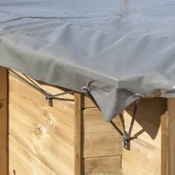 GRE Winterabdeckplane 580g/m² Für Echtholz Ovalformbecken Safran